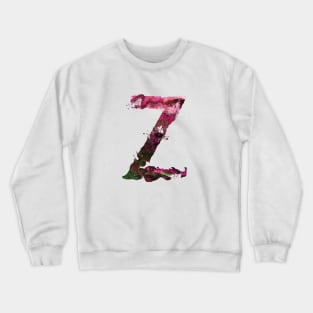 Colorful Painted Initial Letter Z Crewneck Sweatshirt